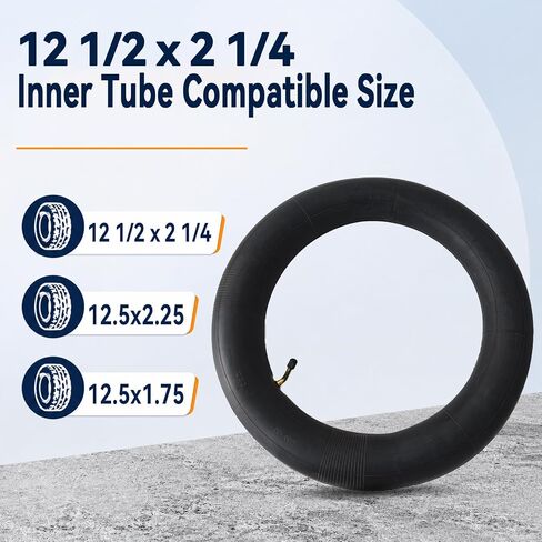 2-حزمة 12 1/2 × 2 1/4 أنبوب داخلي 12.5 × 2.25 أنبوب داخلي 12.5 أنبوب | جذع صمام منحني لأنبوب الدراجة، الأنبوب الداخلي للسكوتر in Kuwait