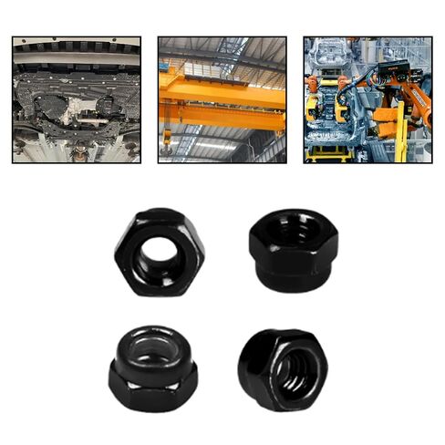 150 PCS M3 Locknuts Nylon Insert Hex Lock Nuts M3x0.5mm Metric Thread Carbon Steel Self-Locking 5.5mm Hex Nuts Fit for RC, Bikes, 3D Printers, Cars, Industrial Construction & Mechanical Equipment in Kuwait