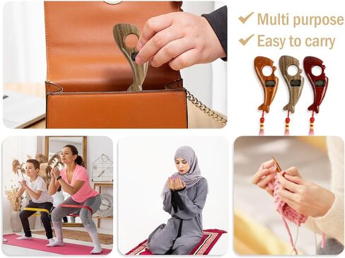 عداد الخرز الرقمي المحمول من Anlising، عداد خرز بوذا 3 قطع، تسبيح رقمي للصلاة، للتأمل والاسترخاء والصلاة الإسلامية in Kuwait
