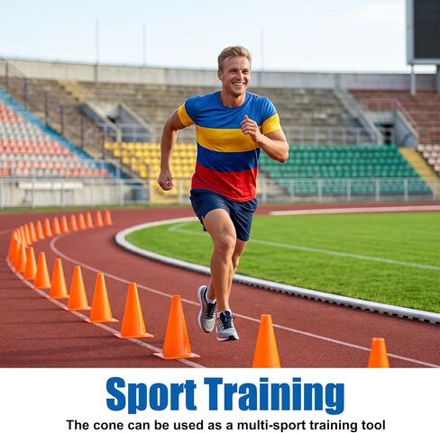 40 Pack 7 Inch Plastic Training Cones, Small Cones for Sports Football, Sports Agility Markers with Mesh Bag for Soccer, Basketball, Skating, Obstacle Course, Party, Indoor Outdoor in Kuwait