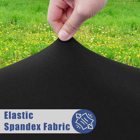 Moosfor Spandex 6 Foot Rectangle Table Cloth, Elastic Fitted Tablecloths for Picnic, Stretch Washable Patio Table Cover for Outdoor, Camping, Banquet and Parties (Black, 30"x72") in Kuwait