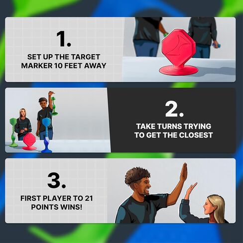 مجموعة Popdarts Rookie + مجموعة PowerSpots - حزمة المبتدئين باللونين الأزرق والأخضر مع 10 أهداف متغيرة للعبة - المجموعة النهائية للاعبين الجدد المستعدين للارتقاء إلى المستوى الأعلى in Kuwait
