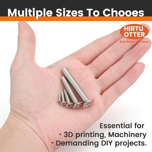 #6-32 x 1/4" (50 PCS) Countersunk Flat Head Machine Screws, 304 Stainless Steel with Free Bit, UNC Coarse Thread for Electrical Outlets, Switch Plates, Electronics, Machinery & DIY in Kuwait