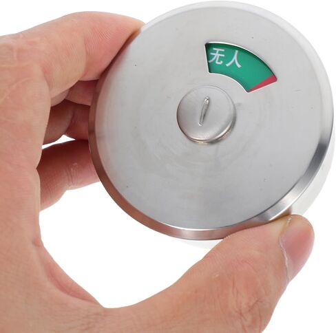 LIFKOME Stainless Steel Toilet Indicator Privacy Lock with Vacant Occupied Sign for Public Bathroom Partition Door, Commercial Bathroom Door Hardware Round Indicator Bolt for Restroom in Kuwait