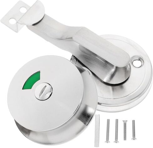 Stainless Steel Bathroom Door Lock with Privacy Indicator, Versatile Use for Office and Bathroom Doors, Commercial Restroom Partition Lock with Vacant Engaged Display, Sturdy in Kuwait