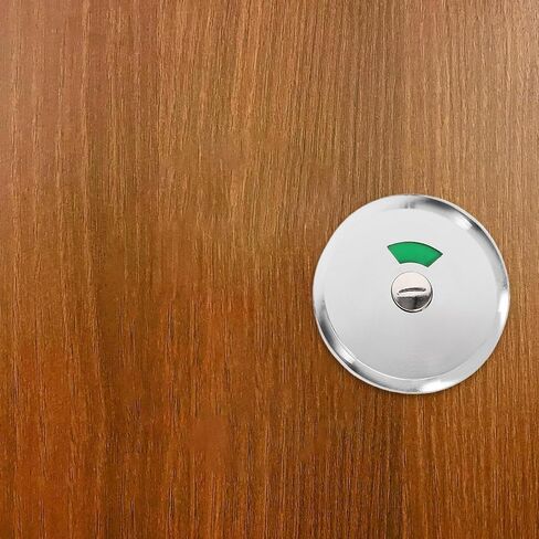 Stainless Steel Bathroom Door Lock with Privacy Indicator, Versatile Use for Office and Bathroom Doors, Commercial Restroom Partition Lock with Vacant Engaged Display, Sturdy in Kuwait