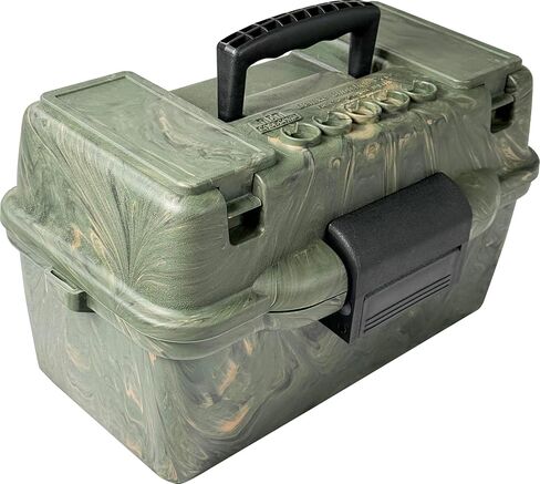 حافظة MTM SF100D-09 الفاخرة Shotshell، 100 دائرية، ملحق للطيور المائية، تصميم صندوق متين، ختم مقاوم للماء، صنع في الولايات المتحدة الأمريكية، مموه in Kuwait