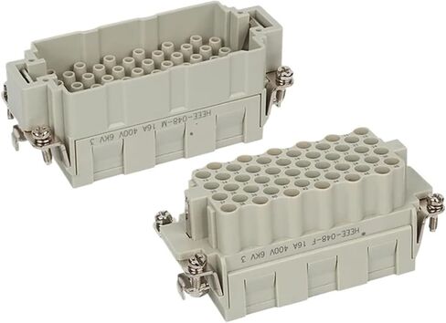 Connector HDC-HEEE-048-MC 48-pin male plug-in 16A 500V rectangular connector in Kuwait