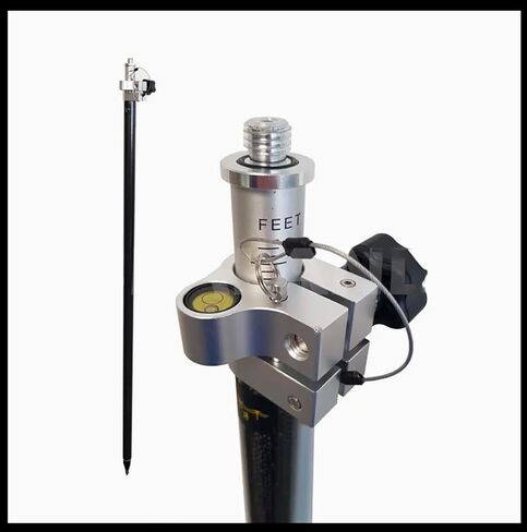 Carbon Fiber Survey Prism Pole with Bubble Level, Adjustable Height 2.5 m, Lightweight Telescopic Surveying Pole for Total Station Measurements (3.6 Meter) in Kuwait