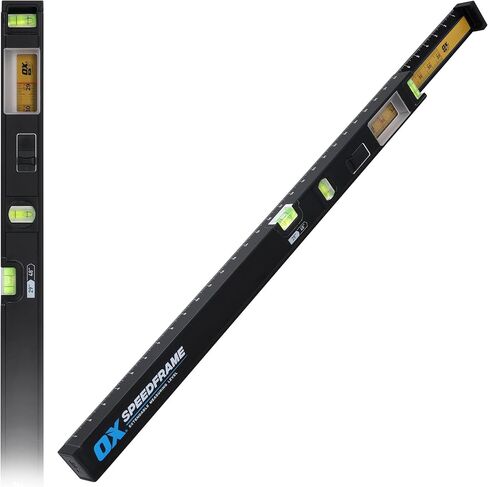 إطار سرعة OX Pro مقاس 29 بوصة - 48 بوصة لقياس المستوى القابل للتمديد مع امتداد ثنائي السكة - نافذة مقياس متكاملة - قوارير 3 مستويات - حافة الكتابة in Kuwait