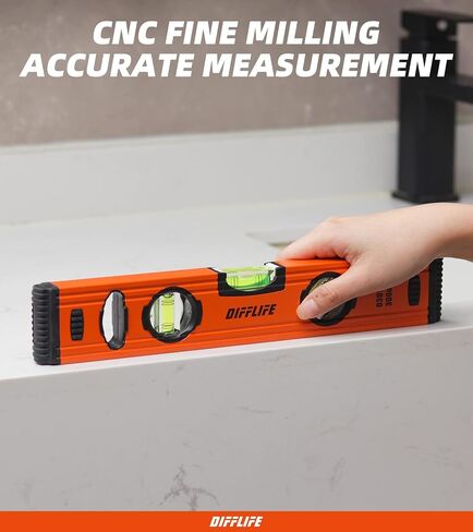 Torpedo Level, 12 Inch, Aluminum, Yellow, Bubble Level, Manual Operation, for Home and Job Site Use in Kuwait