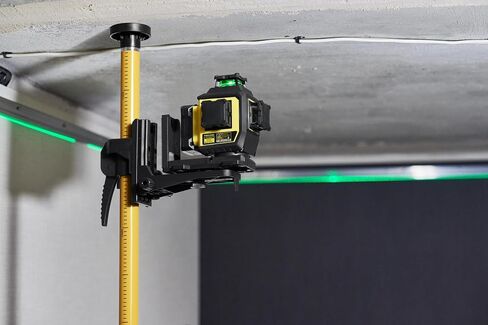 Firecore 3 x 360° Green Laser Level – Self-Leveling Cross Line Laser with 12Ft Telescoping Laser Pole & Tripod, 1/13" High Accuracy, 2 Rechargeable Li-Ion Batteries for Framing, Tiling & Construction in Kuwait