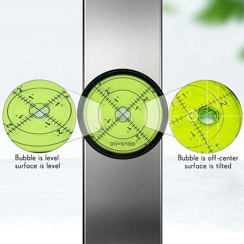 Sabary 2 Pack Aluminium Round Circular Bubble Levels 2.4 Inch 60mm Accuracy 15'/2 High Precision Horizontal Leveler High Precision Bubble Level Tool for Motorhome Camping Construction Trailer in Kuwait