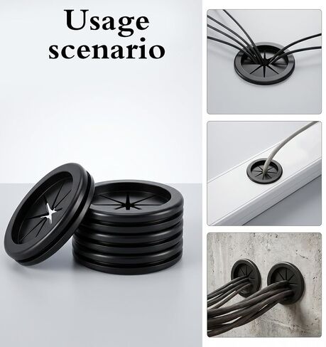 4Pcs 2 Inch Rubber Grommet, 2 Inch Grommet Double Sided Round Hole, Rubber Firewall Hole Plug for Wire Protecting and Wiring Maintenance(Black) in Kuwait