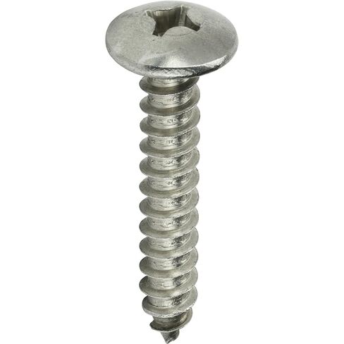 #8 x 1-3/4 Inch Truss Head Wood, Deck & Sheet Metal Screws, Full Thread, Phillips Drive, Stainless Steel 18-8, Bright Finish, Self-Tapping, Quantity 50 Pieces By Fastenere in Kuwait