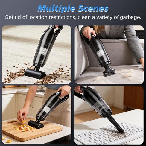 Cordless Mini Vacuum Cleaner Handheld - Portable Hand Held Vacuum Cleaner, Lightweight & Strong Suction, Easily Clean Dust Hair in Car in Saudi Arabia