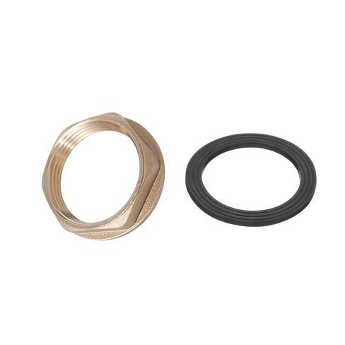 Brass Lock Nut Pipe Fitting with Silicone Washer, G1-1/4-11 TPI Female Hex Locknut, Flange Faucet Lock Nuts for Kitchen Sink, Bathroom Basin Plumbing, Water Gas Oil in Kuwait