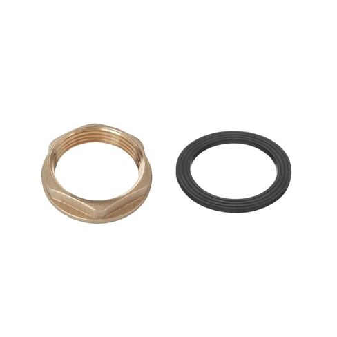 Brass Lock Nut Pipe Fitting with Silicone Washer, G1-1/4-11 TPI Female Hex Locknut, Flange Faucet Lock Nuts for Kitchen Sink, Bathroom Basin Plumbing, Water Gas Oil in Kuwait