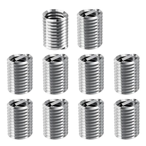 10Pcs 5/16-18 UNC 2.5 D Wire Thread Inserts, 304 Stainless Steel Coiled Wire Screw Sleeve,Thread Repair Insert Fastener Mending Kit for Automotive and Industrial Maintenance in Kuwait