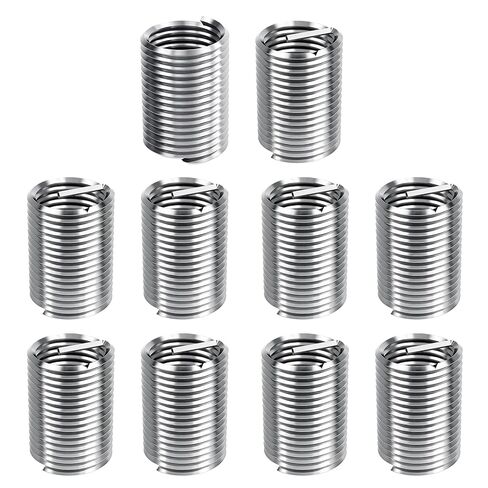 10Pcs 5/16-18 UNC 2.5 D Wire Thread Inserts, 304 Stainless Steel Coiled Wire Screw Sleeve,Thread Repair Insert Fastener Mending Kit for Automotive and Industrial Maintenance in Kuwait