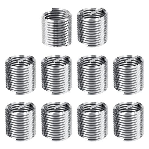 10Pcs 5/16-18 UNC 2.5 D Wire Thread Inserts, 304 Stainless Steel Coiled Wire Screw Sleeve,Thread Repair Insert Fastener Mending Kit for Automotive and Industrial Maintenance in Kuwait