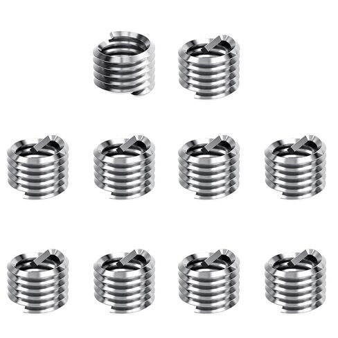 10Pcs 5/16-18 UNC 2.5 D Wire Thread Inserts, 304 Stainless Steel Coiled Wire Screw Sleeve,Thread Repair Insert Fastener Mending Kit for Automotive and Industrial Maintenance in Kuwait