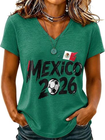 America Jersey Women Shirt Soccer Jersey 2026 Football Team Fans Jerseys Graphic Print Short Sleeve Tee in Kuwait