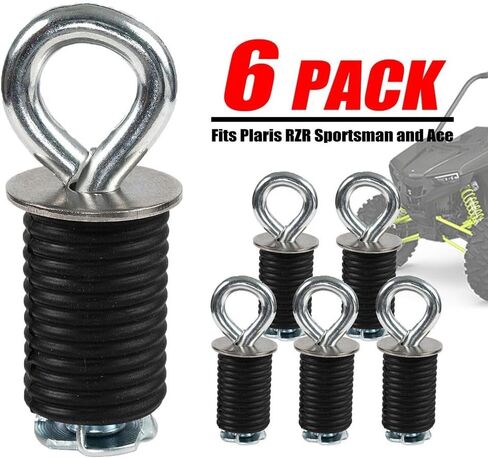 Lock and Ride Tie Down Anchor Cargo Hook Set for Polaris RZR1000 UTV ATV, Metal 6-Pack in Kuwait