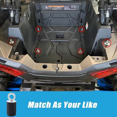 Lock and Ride Tie Down Anchor Cargo Hook Set for Polaris RZR1000 UTV ATV, Metal 6-Pack in Kuwait