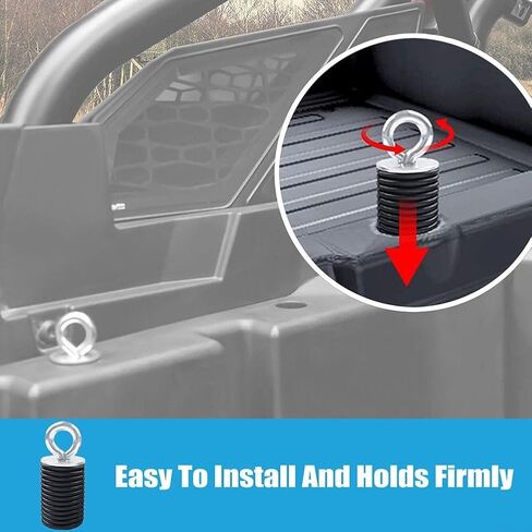Lock and Ride Tie Down Anchor Cargo Hook Set for Polaris RZR1000 UTV ATV, Metal 6-Pack in Kuwait