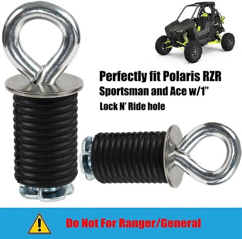 Lock and Ride Tie Down Anchor Cargo Hook Set for Polaris RZR1000 UTV ATV, Metal 6-Pack in Kuwait