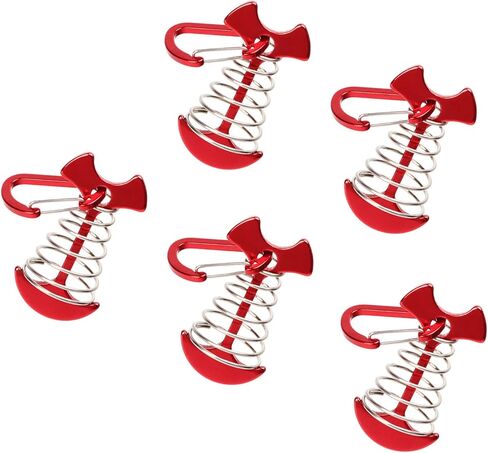 5 PCS Fishbone Deck Anchor Pegs Tent Awning Spring Hook Adjustable Wind Rope Fixing Buckle Deck Hook in Kuwait