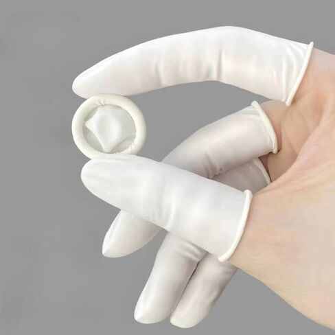 300PCS Disposable Latex Finger Cots, Anti-Slip Fingertip Protectors, Elastic Rubber Finger Covers for Beauty, Cleaning, Work & Daily Use in Kuwait