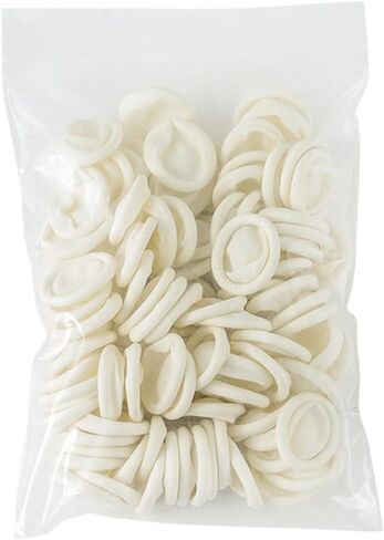 300PCS Disposable Latex Finger Cots, Anti-Slip Fingertip Protectors, Elastic Rubber Finger Covers for Beauty, Cleaning, Work & Daily Use in Kuwait