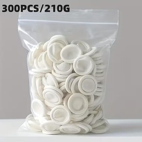 300PCS Disposable Latex Finger Cots, Anti-Slip Fingertip Protectors, Elastic Rubber Finger Covers for Beauty, Cleaning, Work & Daily Use in Kuwait