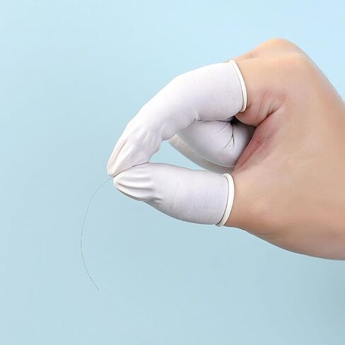 300PCS Disposable Latex Finger Cots, Anti-Slip Fingertip Protectors, Elastic Rubber Finger Covers for Beauty, Cleaning, Work & Daily Use in Kuwait