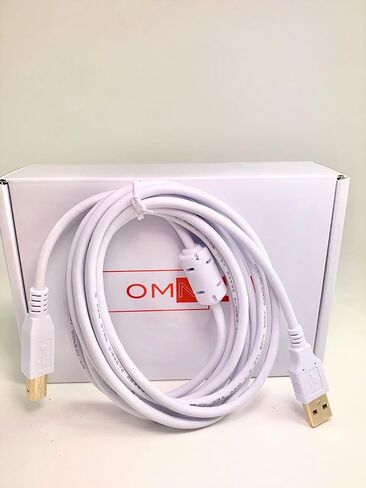 OMNIHIL White 8FT High Speed USB 2.0 Cable Compatible with Akai Professional EWI Solo Standalone Electronic Wind Instrument in Kuwait