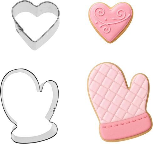 مجموعة قطاعة بسكويت الخبز مكونة من 8 قطع من متجر The Cookie Cutter Shop - قفاز الفرن، حامل الكيك، خلاط، شوبك، قاطعة بسكويت مريلة in Kuwait