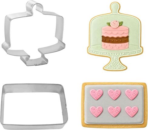 مجموعة قطاعة بسكويت الخبز مكونة من 8 قطع من متجر The Cookie Cutter Shop - قفاز الفرن، حامل الكيك، خلاط، شوبك، قاطعة بسكويت مريلة in Kuwait