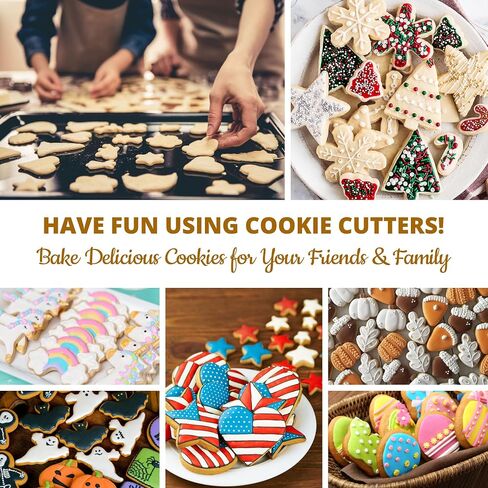 مجموعة قطاعة بسكويت الخبز مكونة من 8 قطع من متجر The Cookie Cutter Shop - قفاز الفرن، حامل الكيك، خلاط، شوبك، قاطعة بسكويت مريلة in Kuwait