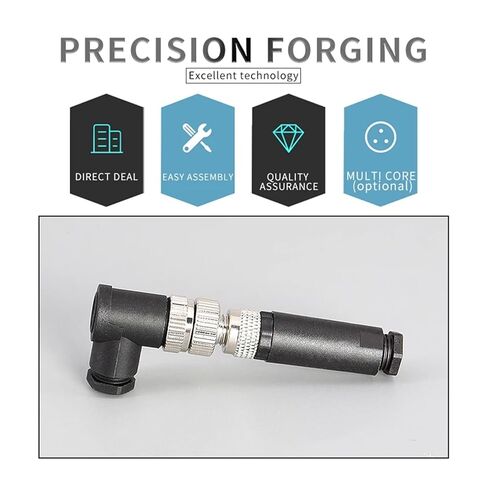 5 PCS M8 Sensor Connector Flange - Waterproof Aviation Plug & Socket 3/4/5/6/8 Pin Male & Female Proximity Switch Seat in Kuwait