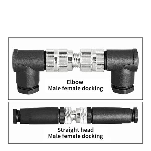 5 PCS M8 Sensor Connector Flange - Waterproof Aviation Plug & Socket 3/4/5/6/8 Pin Male & Female Proximity Switch Seat in Kuwait