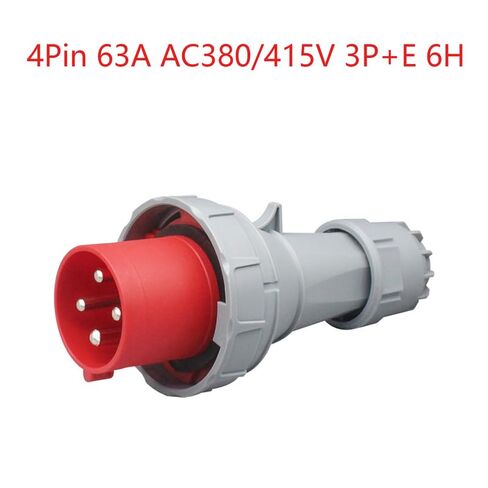 1 مجموعة IEC60309 IP67 موصل صناعي مقاوم للماء مقبس التوصيل 5Pin 63A 380V-415V 3P+E+N 6H مجموعة توصيل الطاقة المثبتة على السطح للطيران والصناعة in Kuwait
