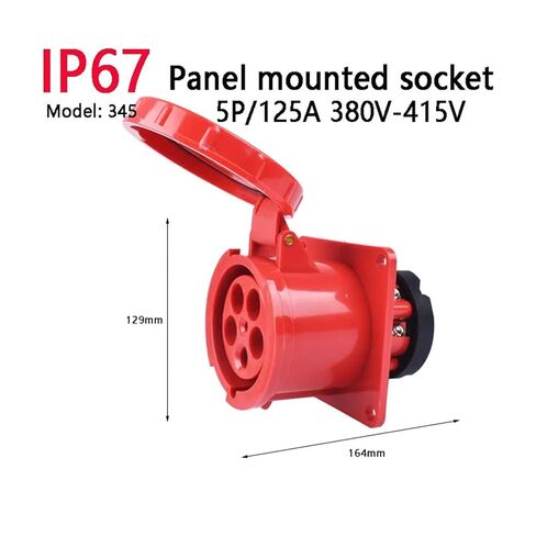 1 قطعة IP67 63A/125A مقبس التوصيل الصناعي 3P/4P/5P موصل كهربائي مقاوم للماء 220 فولت 380 فولت 415 فولت in Kuwait