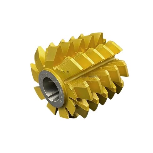 قواطع مطحنة التروس HSS HSS6542 PA20 موقد التروس قاطع طحن تروس مطلي بالقصدير الأصفر طلاء ذهبي M0.8-M5(M1.5-50x45x22mm) in Kuwait