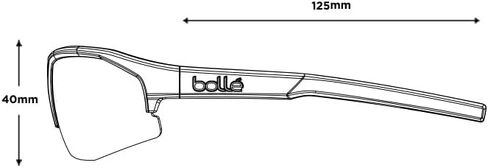 bollé BS003004 Bolt 2.0 Sunglasses, Titanium Matte - Volt+ Ultraviolet Cat 4, Large in Kuwait