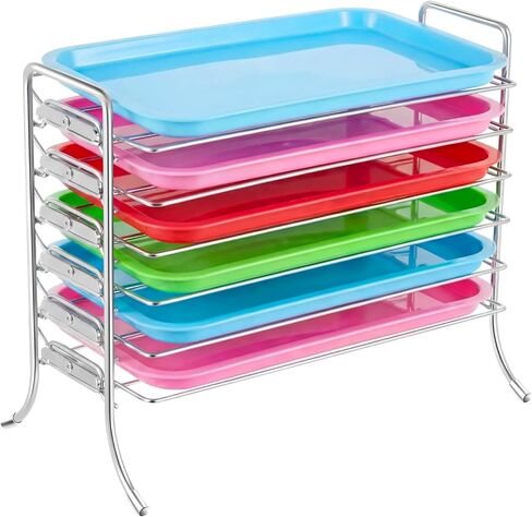 Moxweyeni Dental Instrument Tray Rack for Size F Trays 6-Tier Dental Organizer Chrome Plated Medical Tool Holder for Sterilization Friendly Corrosion (Model 300trf) in Kuwait