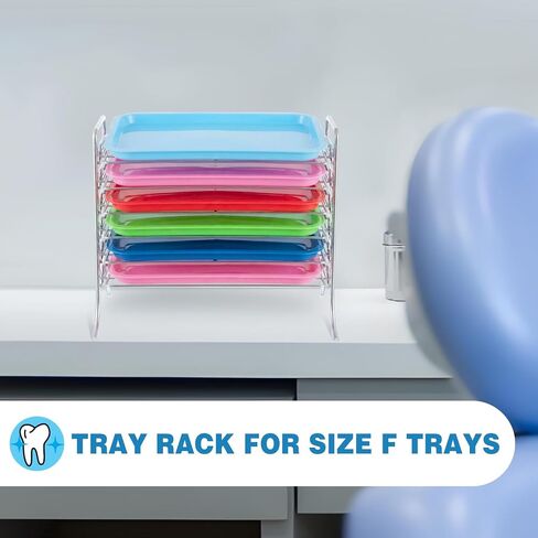 Moxweyeni Dental Instrument Tray Rack for Size F Trays 6-Tier Dental Organizer Chrome Plated Medical Tool Holder for Sterilization Friendly Corrosion (Model 300trf) in Kuwait