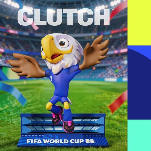 FIFA 3 Pack Official Licensed World Cup 2026 Mascot Trio- Clutch, Maple & Zayu 4" Collectible Vinyl Figure Display Statue Set with Acrylic Case, Personalized Gift for Soccer Fans & Collectors (4 inch) in Kuwait