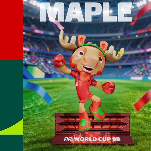 FIFA 3 Pack Official Licensed World Cup 2026 Mascot Trio- Clutch, Maple & Zayu 4" Collectible Vinyl Figure Display Statue Set with Acrylic Case, Personalized Gift for Soccer Fans & Collectors (4 inch) in Kuwait